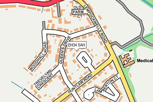 EH34 5AH map - OS OpenMap – Local (Ordnance Survey)