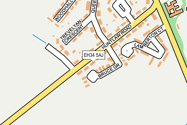 EH34 5AJ map - OS OpenMap – Local (Ordnance Survey)