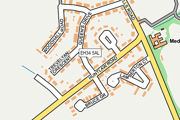 EH34 5AL map - OS OpenMap – Local (Ordnance Survey)