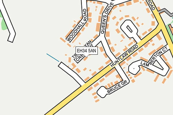 EH34 5AN map - OS OpenMap – Local (Ordnance Survey)