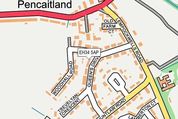 EH34 5AP map - OS OpenMap – Local (Ordnance Survey)
