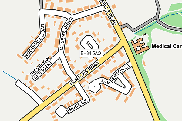 EH34 5AQ map - OS OpenMap – Local (Ordnance Survey)