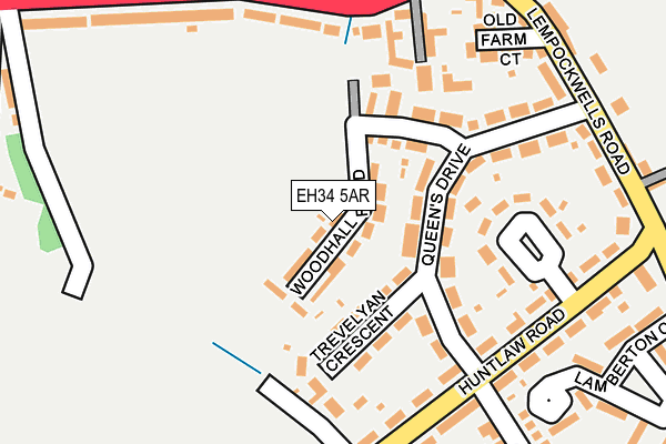EH34 5AR map - OS OpenMap – Local (Ordnance Survey)