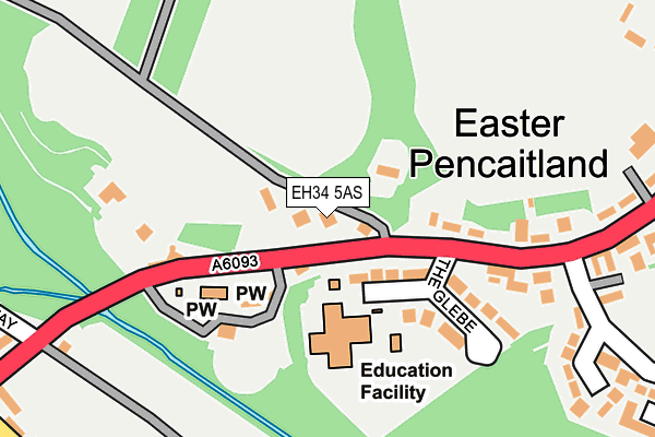 EH34 5AS map - OS OpenMap – Local (Ordnance Survey)