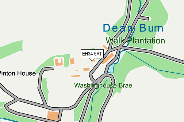 EH34 5AT map - OS OpenMap – Local (Ordnance Survey)