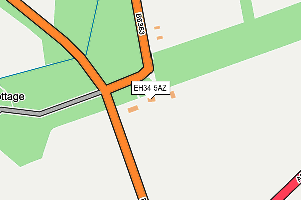 EH34 5AZ map - OS OpenMap – Local (Ordnance Survey)