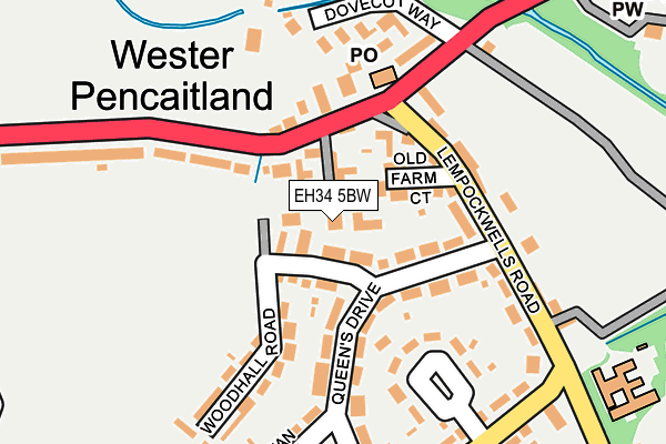 EH34 5BW map - OS OpenMap – Local (Ordnance Survey)