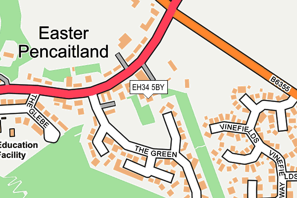 EH34 5BY map - OS OpenMap – Local (Ordnance Survey)