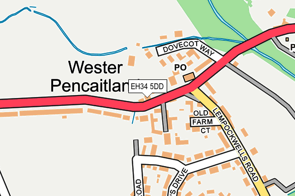 EH34 5DD map - OS OpenMap – Local (Ordnance Survey)