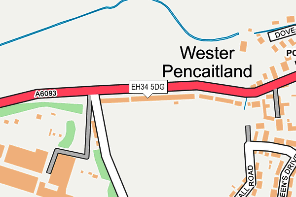 EH34 5DG map - OS OpenMap – Local (Ordnance Survey)