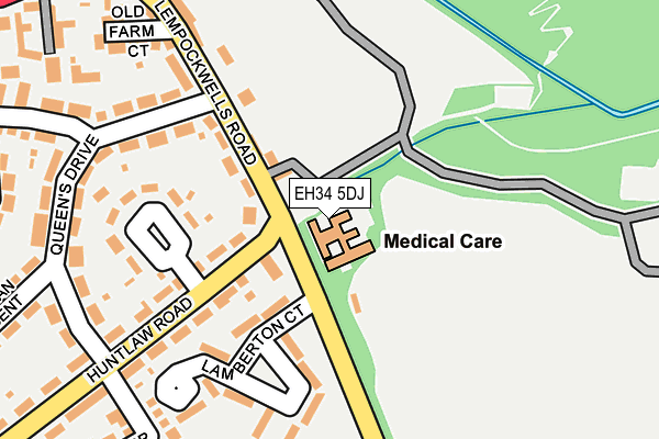 EH34 5DJ map - OS OpenMap – Local (Ordnance Survey)