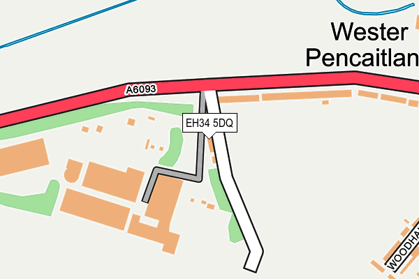 EH34 5DQ map - OS OpenMap – Local (Ordnance Survey)