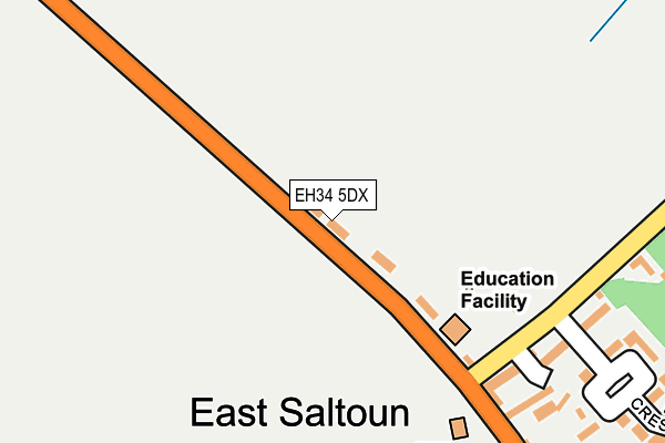 EH34 5DX map - OS OpenMap – Local (Ordnance Survey)