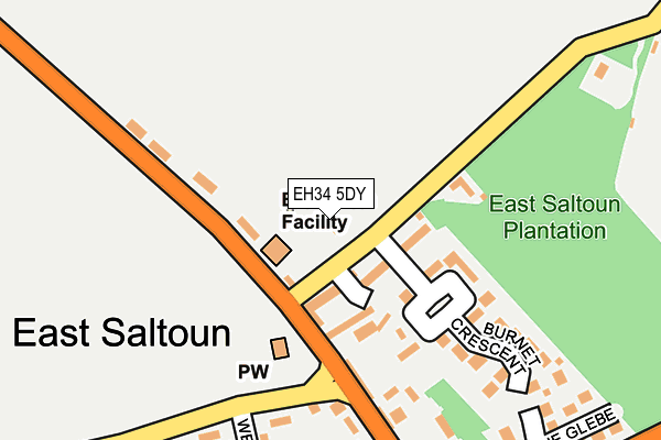 EH34 5DY map - OS OpenMap – Local (Ordnance Survey)