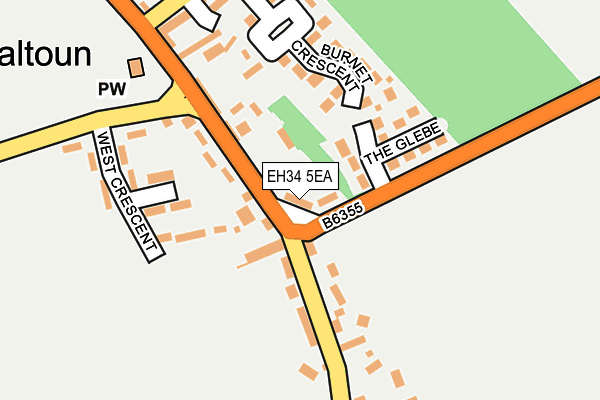 EH34 5EA map - OS OpenMap – Local (Ordnance Survey)