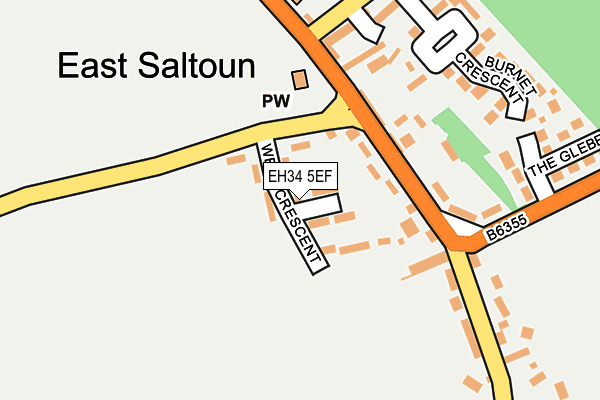 EH34 5EF map - OS OpenMap – Local (Ordnance Survey)