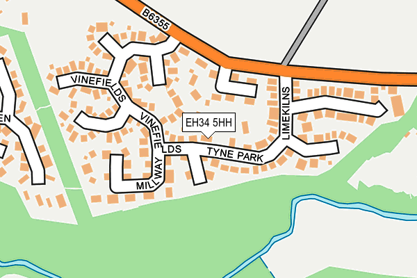 EH34 5HH map - OS OpenMap – Local (Ordnance Survey)