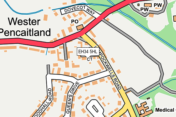 EH34 5HL map - OS OpenMap – Local (Ordnance Survey)