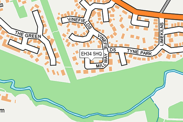 EH34 5HQ map - OS OpenMap – Local (Ordnance Survey)