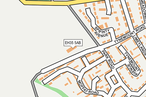 EH35 5AB map - OS OpenMap – Local (Ordnance Survey)