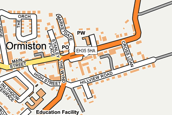 EH35 5HA map - OS OpenMap – Local (Ordnance Survey)