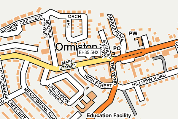 EH35 5HX map - OS OpenMap – Local (Ordnance Survey)