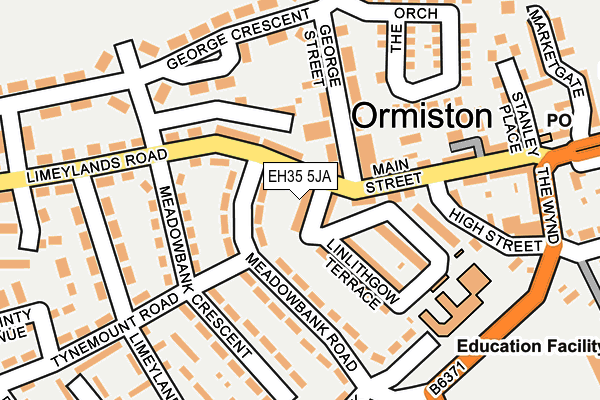 EH35 5JA map - OS OpenMap – Local (Ordnance Survey)
