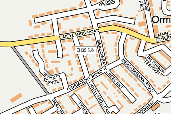 EH35 5JN map - OS OpenMap – Local (Ordnance Survey)