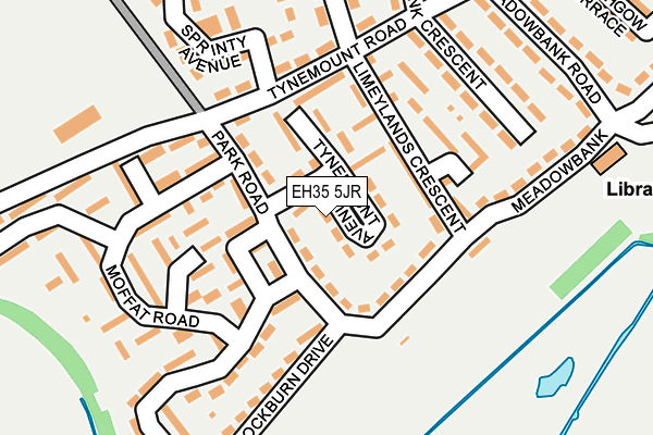 EH35 5JR map - OS OpenMap – Local (Ordnance Survey)