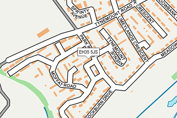 EH35 5JS map - OS OpenMap – Local (Ordnance Survey)