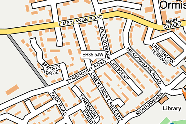 EH35 5JW map - OS OpenMap – Local (Ordnance Survey)
