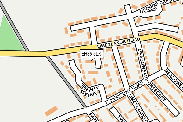 EH35 5LX map - OS OpenMap – Local (Ordnance Survey)