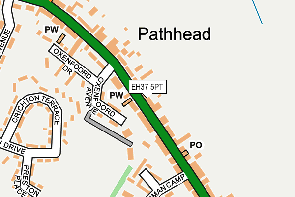 EH37 5PT map - OS OpenMap – Local (Ordnance Survey)