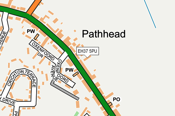 EH37 5PU map - OS OpenMap – Local (Ordnance Survey)