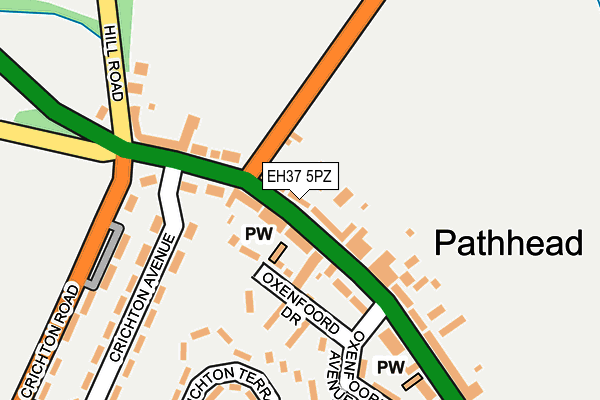 EH37 5PZ map - OS OpenMap – Local (Ordnance Survey)