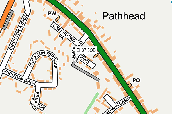 EH37 5QD map - OS OpenMap – Local (Ordnance Survey)