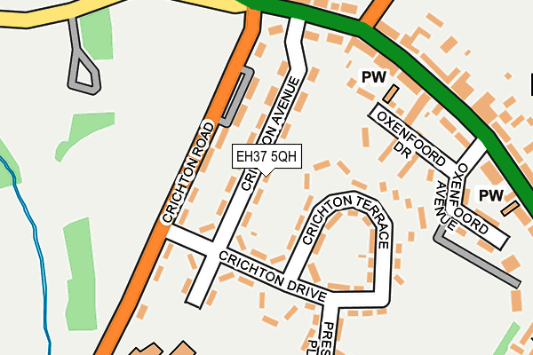 EH37 5QH map - OS OpenMap – Local (Ordnance Survey)