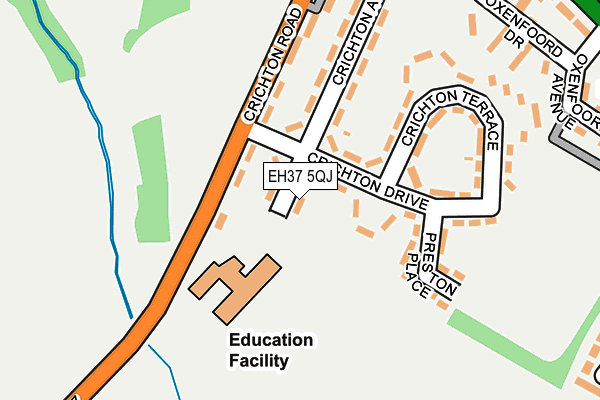 EH37 5QJ map - OS OpenMap – Local (Ordnance Survey)