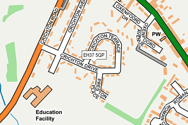 EH37 5QP map - OS OpenMap – Local (Ordnance Survey)