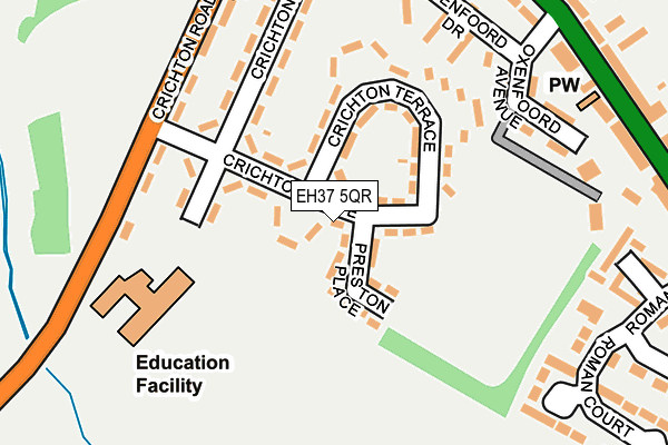 EH37 5QR map - OS OpenMap – Local (Ordnance Survey)