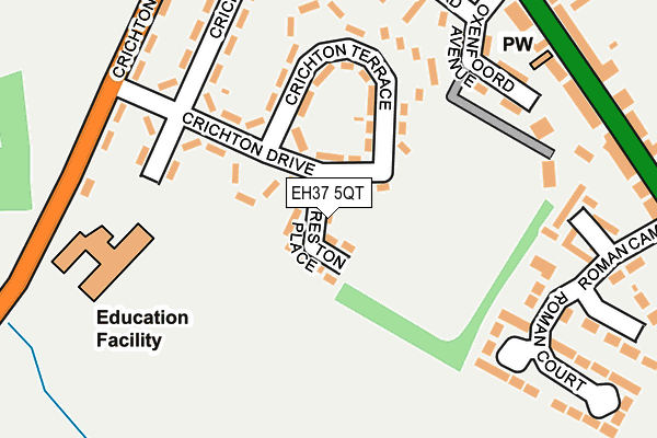 EH37 5QT map - OS OpenMap – Local (Ordnance Survey)