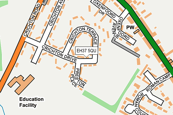 EH37 5QU map - OS OpenMap – Local (Ordnance Survey)