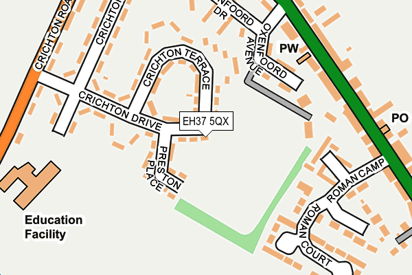 EH37 5QX map - OS OpenMap – Local (Ordnance Survey)