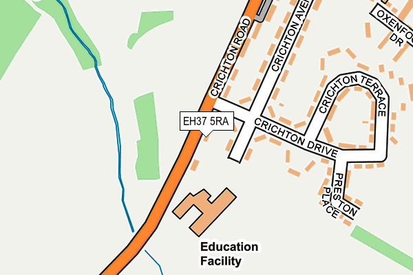 EH37 5RA map - OS OpenMap – Local (Ordnance Survey)