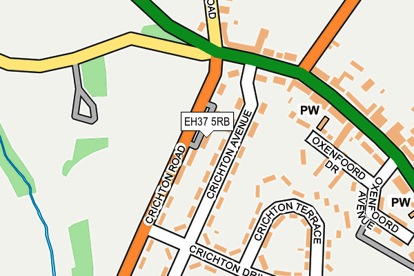 EH37 5RB map - OS OpenMap – Local (Ordnance Survey)