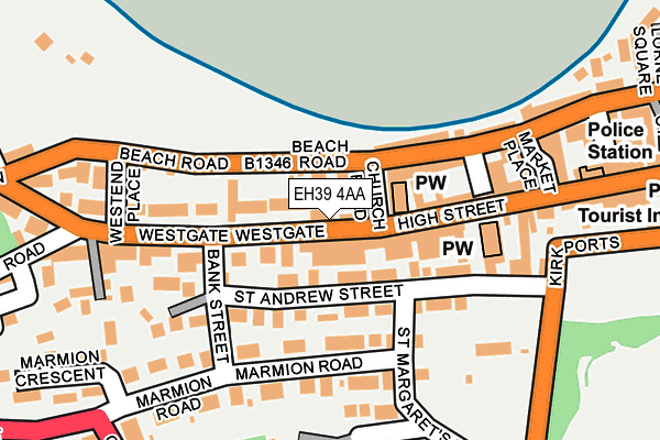 EH39 4AA map - OS OpenMap – Local (Ordnance Survey)