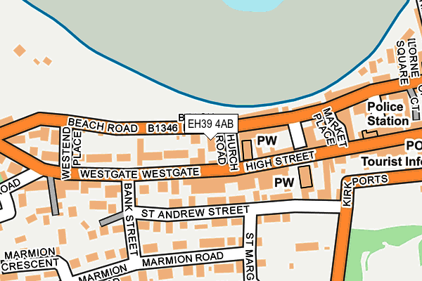 EH39 4AB map - OS OpenMap – Local (Ordnance Survey)