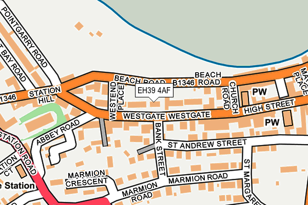 EH39 4AF map - OS OpenMap – Local (Ordnance Survey)