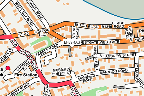 EH39 4AG map - OS OpenMap – Local (Ordnance Survey)