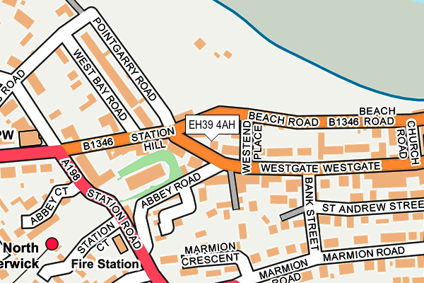 EH39 4AH map - OS OpenMap – Local (Ordnance Survey)